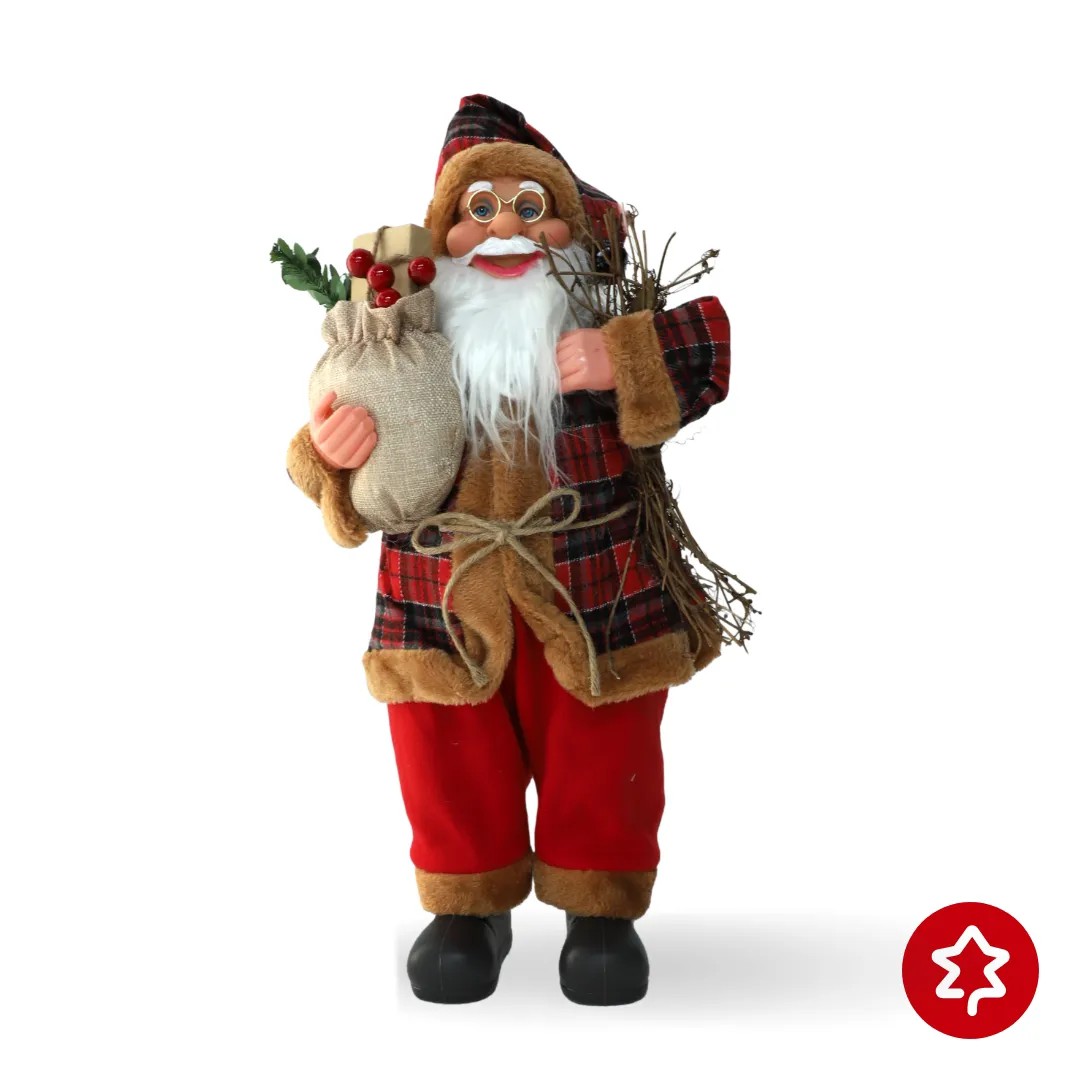 Božiček Rustic Red 45 cm | BozicnoDrevo.si